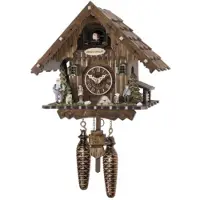 Engstler - 4053_QM - Kuckucksuhr - Quarz - Nussbaum - mit Musik - 22 cm