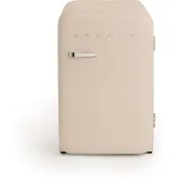 Create - Koelkast in retrostijl - Zand - Handvat Zilver - FRIDGE RETRO 107L