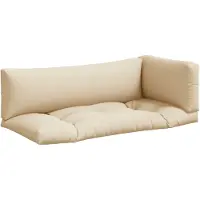 vidaXL Palletkussens 3 st stof beige