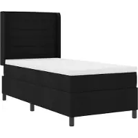 vidaXL LED Box Spring Bed met hoofdeinde Zwart 80 x 200 cm Stof