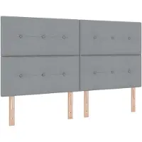 vidaXL Boxspring bed met hoofdeinde Lichtgrijs 180 x 200 cm Stof