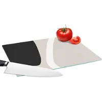 KitchenYeah Glazen Snijplank - 28x20 - Pastel - Minimalisme - Vormen - Snijplanken Glas