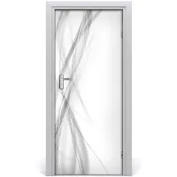 Tulup Deursticker - Abstracte Golven Deur Sticker - 85 cm x 205 cm - Grijs Deursticker - Moderne Deur Sticker - Deursticker voor de Badkamer - Deurfolie