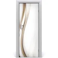 Tulup Deursticker - Abstracte Golf Deurposter - 75 cm x 205 cm - Grijs Deursticker - Moderne Deur Sticker - Deursticker voor de Badkamer - Deur plakfolie