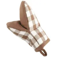 Tiseco Keukenhandschoen Home Studio Gingham Cognac (Set van 2)