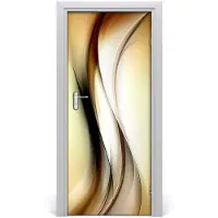 Tulup Deursticker - Golvende Abstractie Deurbehang - 85 cm x 205 cm - Groente Deursticker - Moderne Deur Sticker - Deursticker voor de Keuken - Deurbehang Sticker