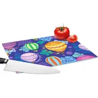KitchenYeah Glazen Snijplank - 28x20 - Luchtballon - Regenboog - Patronen - Kinderen - Abstract - Snijplanken Glas