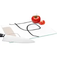 KitchenYeah Glazen Snijplank - 28x20 - Abstract - Pastel - Minimalisme - Snijplanken Glas