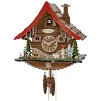 Engstler - 4713_Q - Koekoeksklok - Kwarts - Notenhout - 25 cm