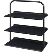 En.casa Schoenenrek Poytya met 3 planken zwart 73x60x32 cm []