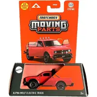 Matchbox ALPHA WOLF ELECTRIC TRUCK PICKUP RED JBW64 1:64 METAL FWD28 (MOVING PARTS)