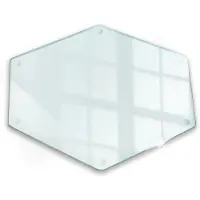 Tulup Glazen Snijplank - 40 cm - Snijplank Glas - Zeshoekig Keukengerei - Transparant Snijplank Glas - Serveerplank van glas