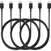 Phonillico 3x USB C naar USB C Kabel Zwart - 1 meter - Oplaadkabel voor Samsung Galaxy TAB S9 / TAB S9 ULTRA / TAB S9 PLUS