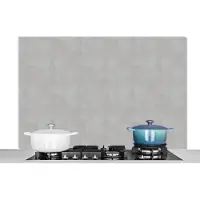 KitchenYeah Spatscherm keuken 120x80 cm - Kookplaat achterwand Steen - Patronen - Beton print - Muurbeschermer - Spatwand fornuis - Hoogwaardig aluminium
