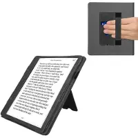 Kwmobile e-reader hoesje geschikt voor Amazon Kindle Scribe (2022/2024) hoes - E reader flip case van kunstleer - Ereader cover met stand - In donkergrijs