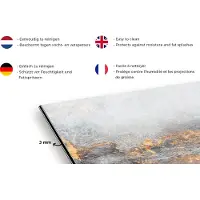 KitchenYeah Spatscherm keuken - Marmer print - Goud - Glitter - Luxe - Achterwand keuken - Keuken - Spatwand - 120x80 cm - Spatscherm