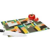 KitchenYeah Glazen Snijplank - 39x28 - Geometrisch - Patronen - Abstract - Snijplanken Glas