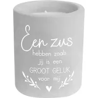Paper Dreams Kaarsje Zus - 6,5x6,5x8 cm - Cement