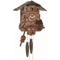 Engstler - 437 - Koekoeksklok - 1-daags kettinguurwerk - Notenhout - 26 cm