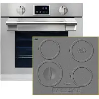 Kaiser - EH 6339 XXL - Inbouwoven - 86L - met pyrolyse & AirFry - touch display - KCT 6705 RI Herd - Inductiekookplaat - 60 cm - 4 kookzones - gietijzeren kookplaatdesign