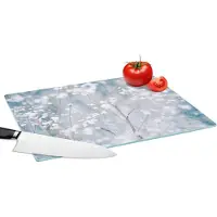 KitchenYeah Glazen Snijplank - 39x28 - Takken - Sneeuw - Winter - Natuur - Botanisch - Snijplanken Glas