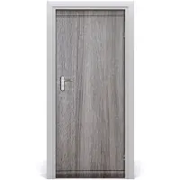 Tulup Deursticker - Houten Huis Deurbehang - 85 cm x 205 cm - Grijs Deursticker - Moderne Deur Sticker - Deursticker voor de Badkamer - Deurbehang Sticker