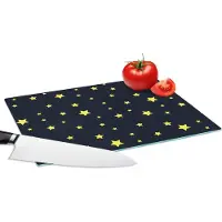 KitchenYeah Glazen Snijplank - 28x20 - Sterrenhemel - Nacht - Patronen - Snijplanken Glas