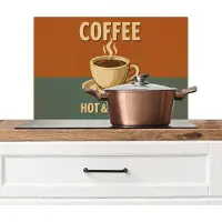 KitchenYeah Spatscherm keuken 60x40 cm - Kookplaat achterwand Koffie - Kop - Vintage - Quote - Muurbeschermer - Spatwand fornuis - Hoogwaardig aluminium
