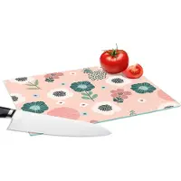 KitchenYeah Glazen Snijplank - 28x20 - Patronen - Bloemen - Planten - Snijplanken Glas