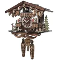 Engstler - 485_Q - Koekoeksklok - Kwarts - Notenhout - 22 cm