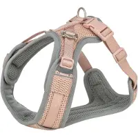 Trixie hondentuig premium flexmesh brede borst blush roze M 58-80x2 cm