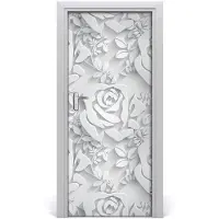 Tulup Deursticker - Rozen Deurposter - 85 cm x 205 cm - Blauw Deursticker - Moderne Deur Sticker - Deursticker voor de Woonkamer - Deur plakfolie
