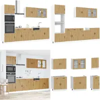 vidaXL 7-delige Keukenkastenset Kalmar bewerkt hout artisanaal eiken - Keukenkastset - Keukenkastsets - Keukenunitset - Kastset
