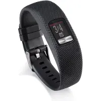 INF Geschik voor Garmin Vivofit 4 Armband Zwart (L)
