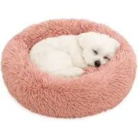 Flamingo Hondenmand – Donut Hondenmand – Kattenmand Oudroze – 55 cm – Extra zacht & luxe voor hond of kat – Mand Pacha