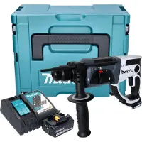 Makita DHR 202 RT1JW Accuklopboormachine 18 V 20 mm 2.0 J wit + 1x accu 5.0 Ah + lader + Makpac