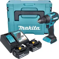 Makita DDF 490 RTJ accuboormachine 18 V 65 Nm 1/2" borstelloos + 2x accu 5.0 Ah + lader + Makpac