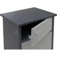 MCW Pakketkast -O51, pakketbox, pakketvak, pakketstation, brievenbus met 3 vakken, staal 89x49x38 cm ~ donkergrijs/lichtgrijs