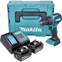 Makita DHP 490 STJ accu klopboormachine 18 V 65 Nm borstelloos + 2x accu 5.0 Ah + lader + Makpac