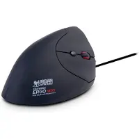 Urban Factory Ergo, geschikt voor rechtshandigen, optische muis, USB Type-A, 2400 DPI, zwart