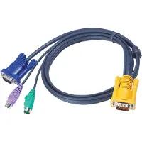 Aten 2L-5203P KVM-Kabel VGA PS/2, zwart, 3 m