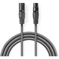 Nedis DMX-Adapterkabel | XLR 3-Pins Male naar XLR 3-Pins Female | 10 m | 1 stuks - COTG15012GY100