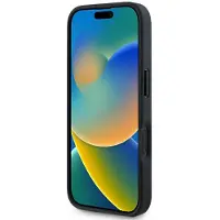 Mercedes MEHMP16M23RCMK iPhone 16 Plus 6,7" czarny/zwart hardcase glad leer MagSafe (iPhone 16 Plus), Smartphonehoes, Zwart