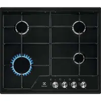 Electrolux EGS6424K, zwart, inbouw, 60 cm, gasfornuis, 4 zones