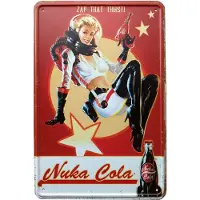 DEVplus Fallout Metal Sign Nuka Cola Girl Tin signs