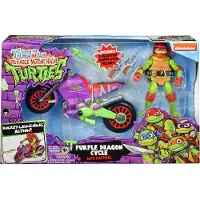 Teenage Mutant Ninja Turtles - Voertuig met Figuur - Purple Dragon Cycle W/ Raphael