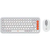 Logitech Pop Icon Combo toetsenbord en muis set Wit