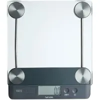 Taylor KitchenCraft Pro Digitale Keukenweegschaal - 24,5 x 24 x 2,5 cm Glas En Metaal - Transparant