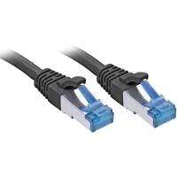 Lindy 47420 RJ45 Netwerkkabel, patchkabel CAT 6A S/FTP 20.00 m Zwart Vergulde steekcontacten 1 stuk(s)