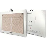 GUESS PU 4G Bedrukte Strepen Computer Mouw 13/14 - roze (14"), Laptoptas, Roze